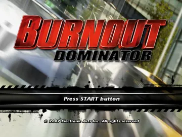 Burnout Dominator screen shot title